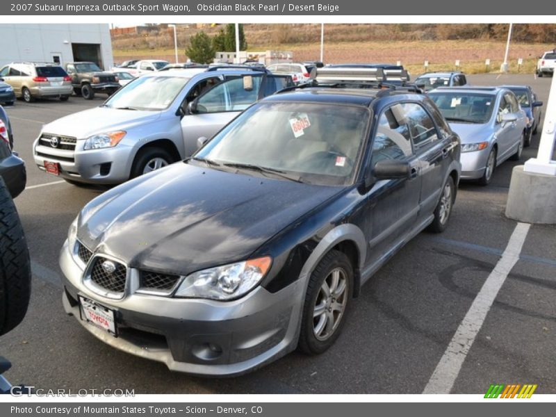 Obsidian Black Pearl / Desert Beige 2007 Subaru Impreza Outback Sport Wagon
