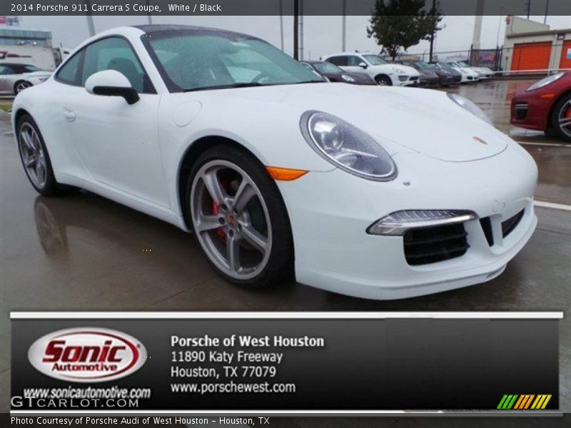 White / Black 2014 Porsche 911 Carrera S Coupe