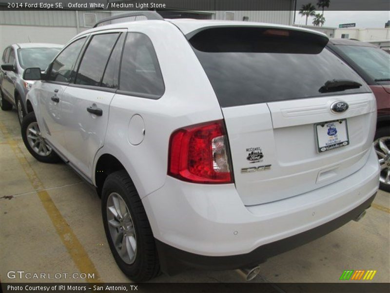 Oxford White / Medium Light Stone 2014 Ford Edge SE