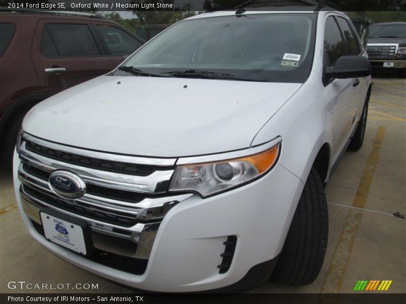 Oxford White / Medium Light Stone 2014 Ford Edge SE