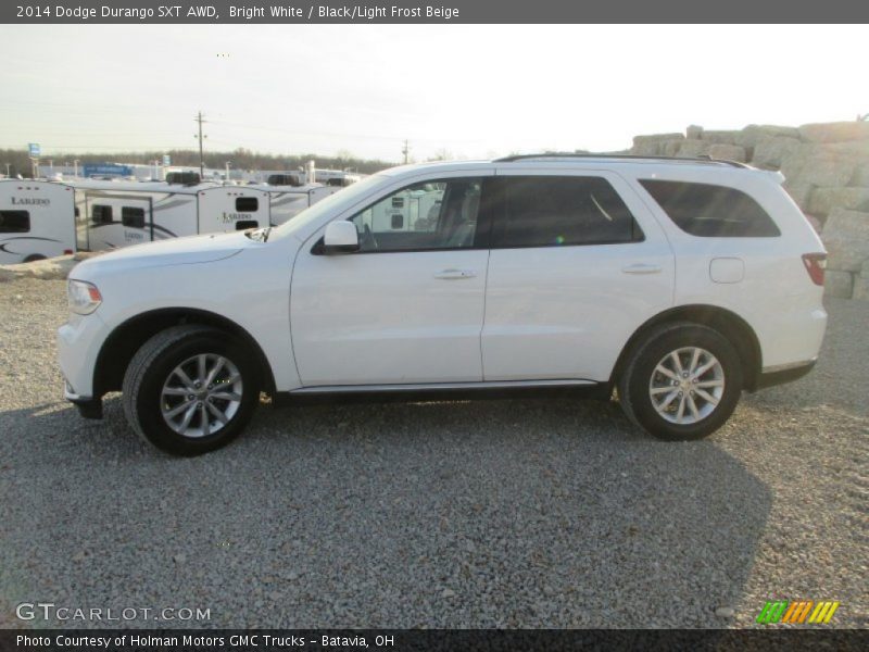 Bright White / Black/Light Frost Beige 2014 Dodge Durango SXT AWD
