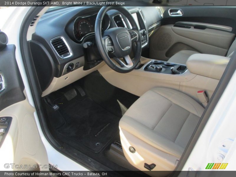 Bright White / Black/Light Frost Beige 2014 Dodge Durango SXT AWD