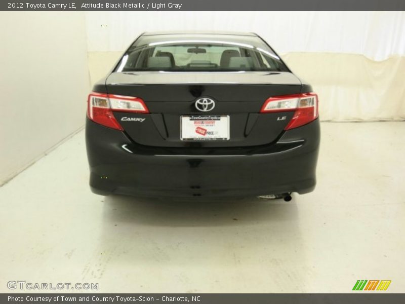 Attitude Black Metallic / Light Gray 2012 Toyota Camry LE