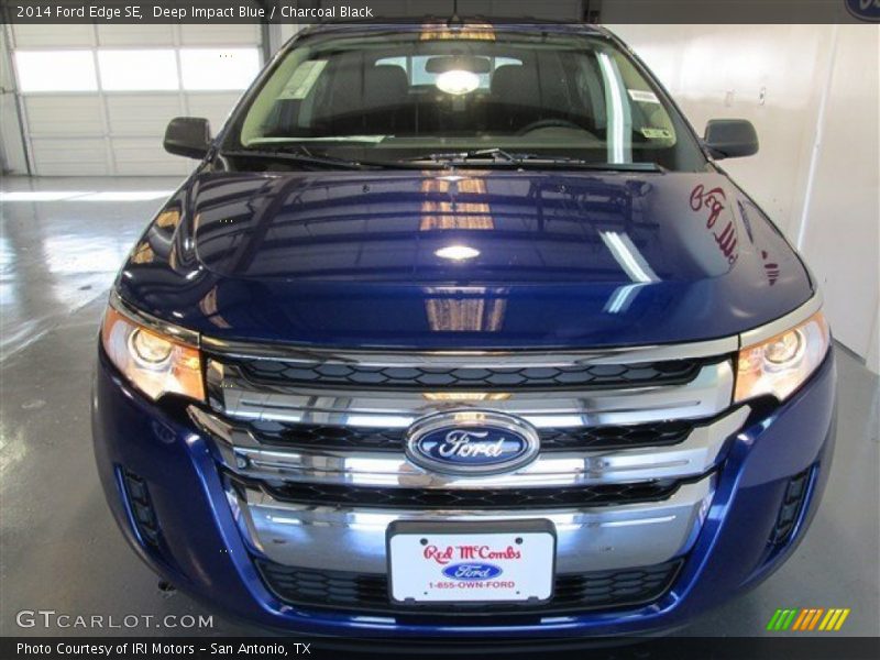 Deep Impact Blue / Charcoal Black 2014 Ford Edge SE