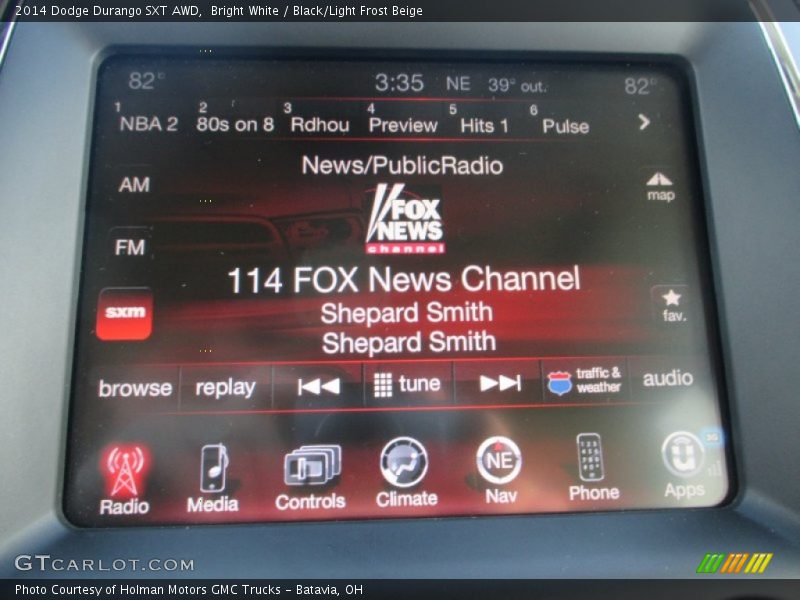 Bright White / Black/Light Frost Beige 2014 Dodge Durango SXT AWD