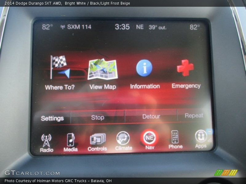 Bright White / Black/Light Frost Beige 2014 Dodge Durango SXT AWD