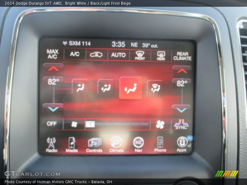 Bright White / Black/Light Frost Beige 2014 Dodge Durango SXT AWD