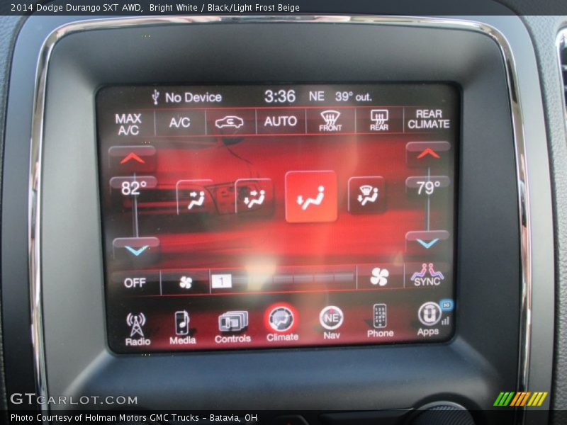 Bright White / Black/Light Frost Beige 2014 Dodge Durango SXT AWD