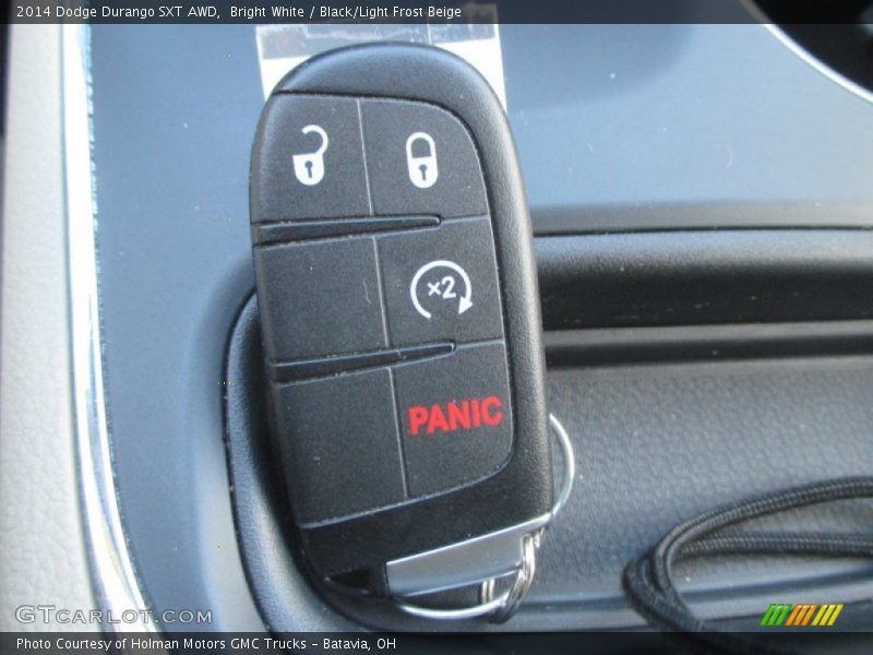 Bright White / Black/Light Frost Beige 2014 Dodge Durango SXT AWD