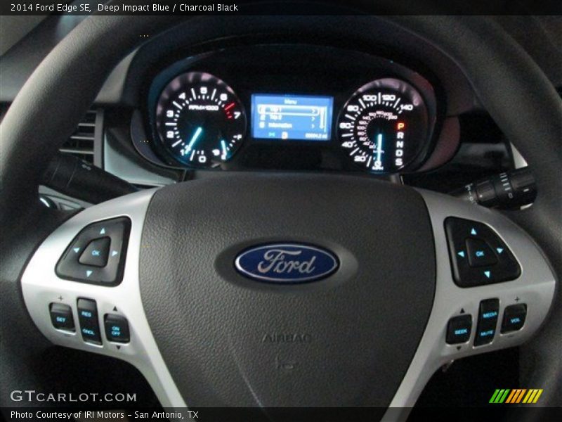 Deep Impact Blue / Charcoal Black 2014 Ford Edge SE