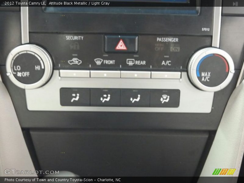 Attitude Black Metallic / Light Gray 2012 Toyota Camry LE
