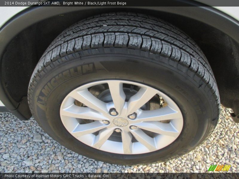 Bright White / Black/Light Frost Beige 2014 Dodge Durango SXT AWD