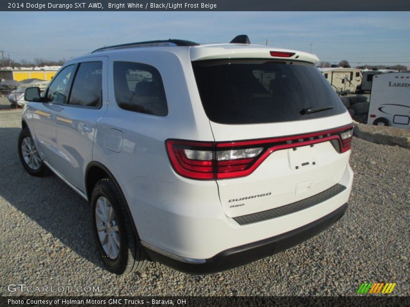 Bright White / Black/Light Frost Beige 2014 Dodge Durango SXT AWD