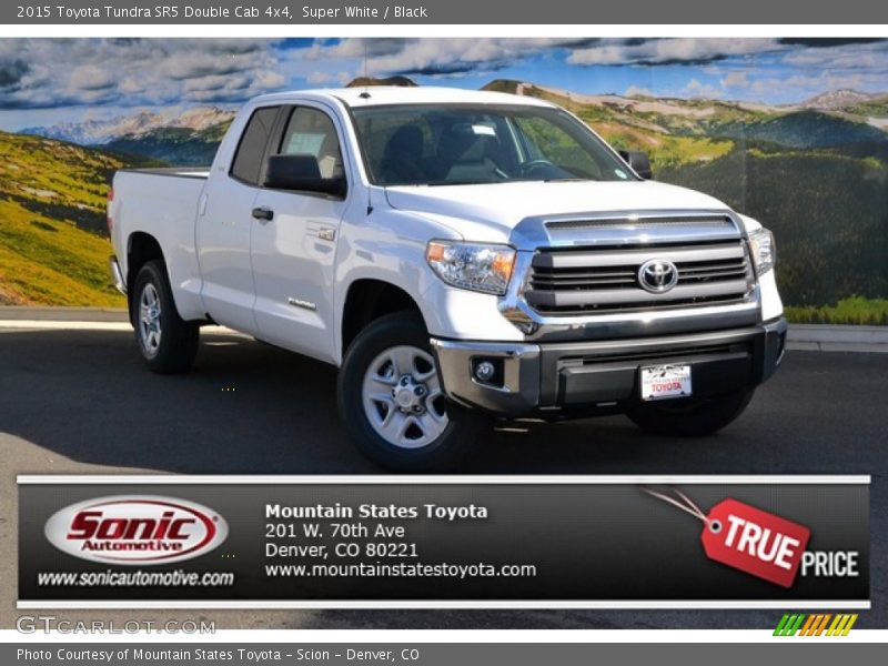 Super White / Black 2015 Toyota Tundra SR5 Double Cab 4x4