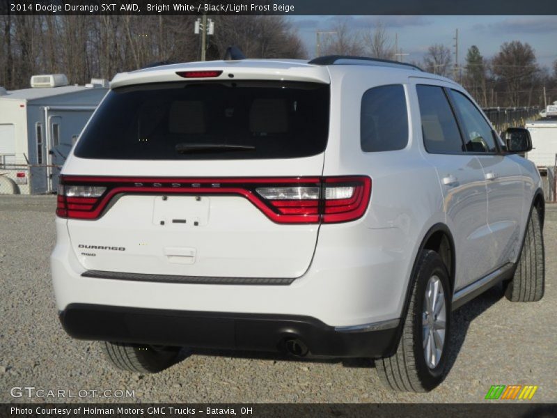 Bright White / Black/Light Frost Beige 2014 Dodge Durango SXT AWD