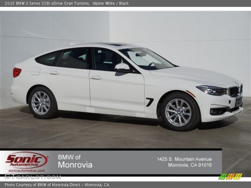 Alpine White / Black 2015 BMW 3 Series 328i xDrive Gran Turismo