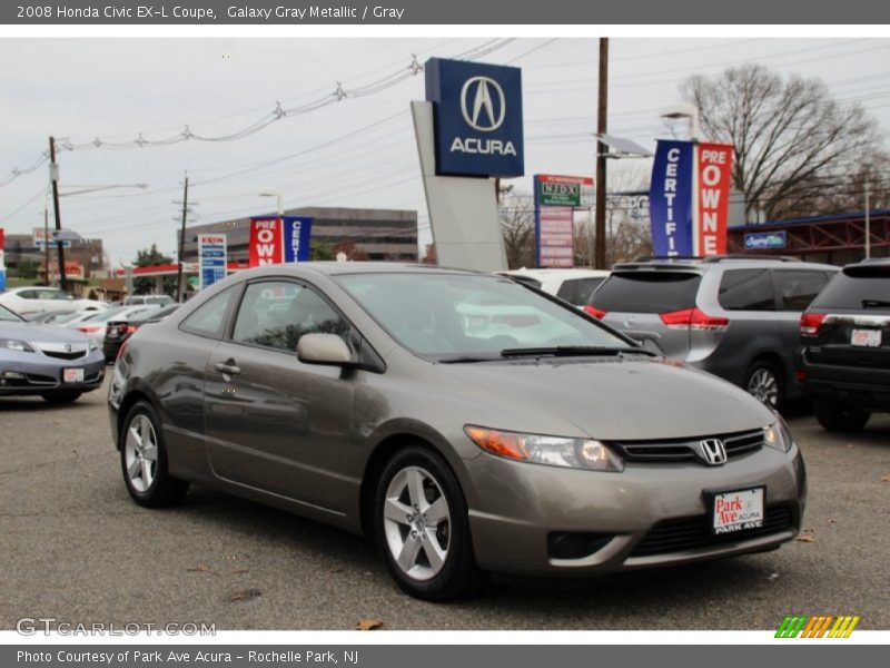 Galaxy Gray Metallic / Gray 2008 Honda Civic EX-L Coupe