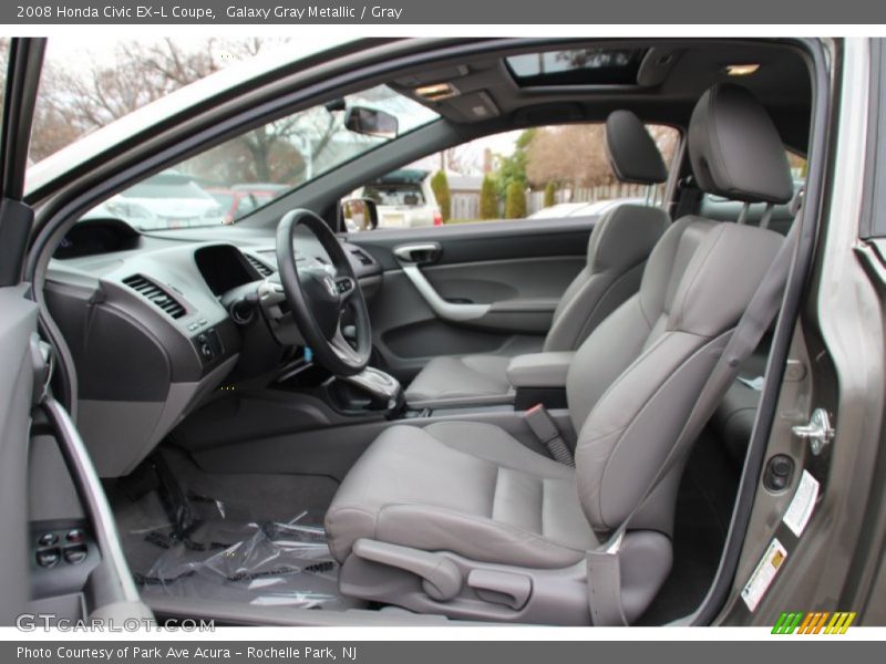 Galaxy Gray Metallic / Gray 2008 Honda Civic EX-L Coupe