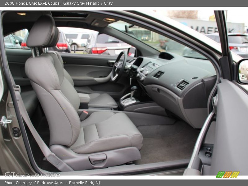 Galaxy Gray Metallic / Gray 2008 Honda Civic EX-L Coupe