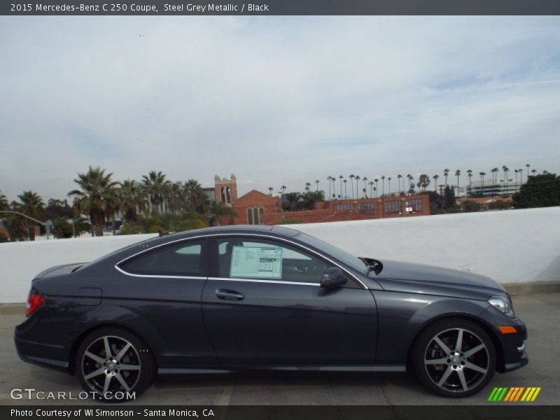 Steel Grey Metallic / Black 2015 Mercedes-Benz C 250 Coupe