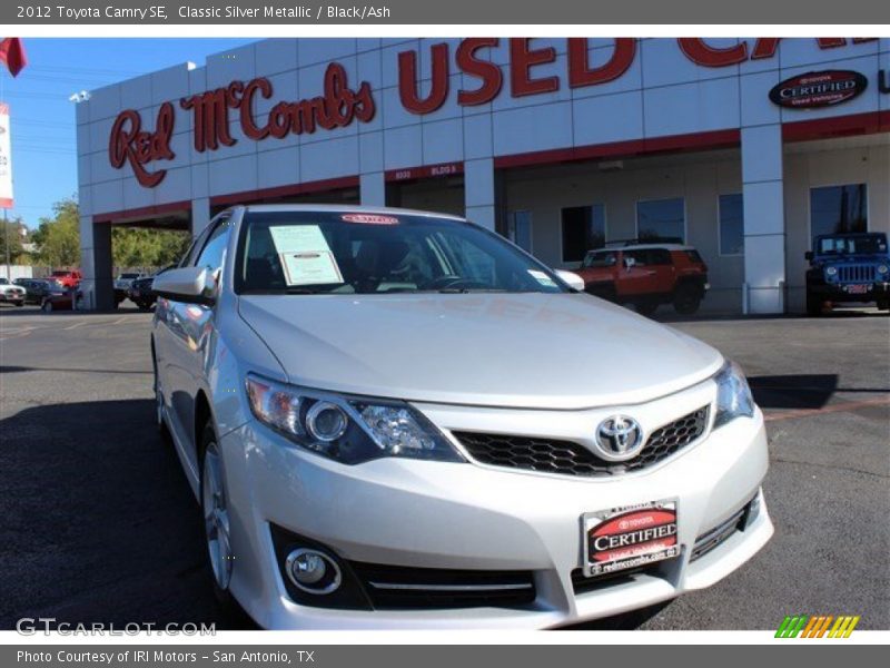 Classic Silver Metallic / Black/Ash 2012 Toyota Camry SE