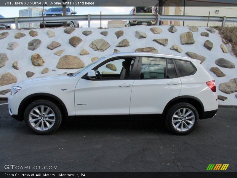 Alpine White / Sand Beige 2015 BMW X3 xDrive28i