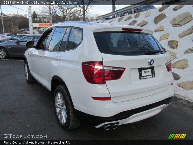 Alpine White / Sand Beige 2015 BMW X3 xDrive28i