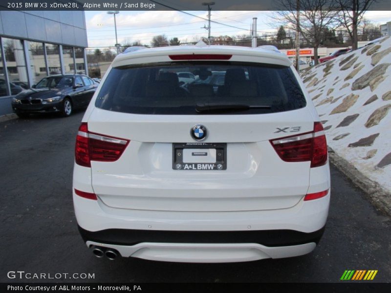 Alpine White / Sand Beige 2015 BMW X3 xDrive28i