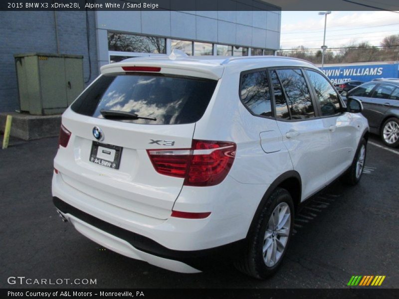 Alpine White / Sand Beige 2015 BMW X3 xDrive28i