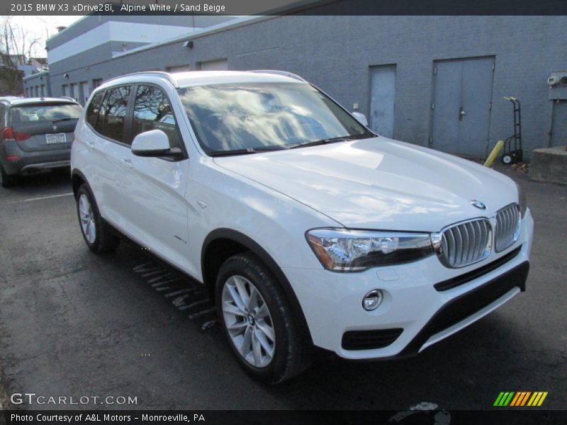 Alpine White / Sand Beige 2015 BMW X3 xDrive28i