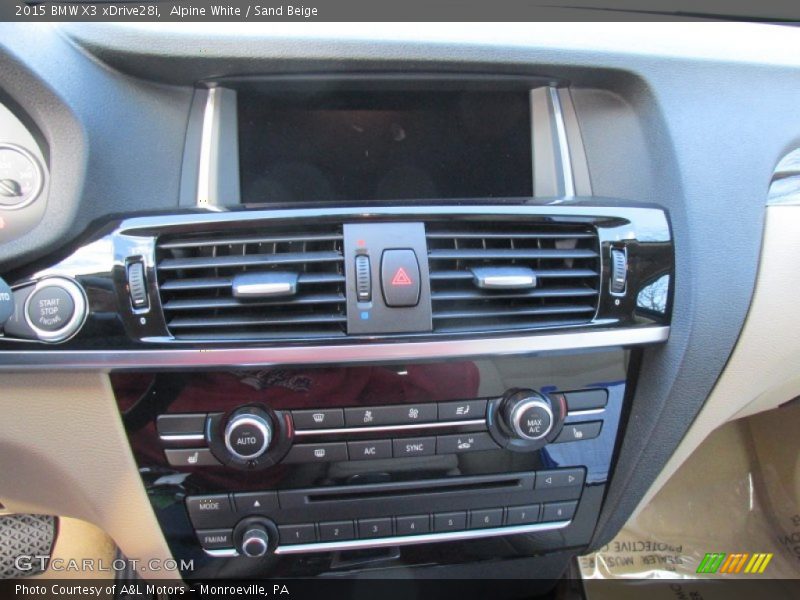 Alpine White / Sand Beige 2015 BMW X3 xDrive28i