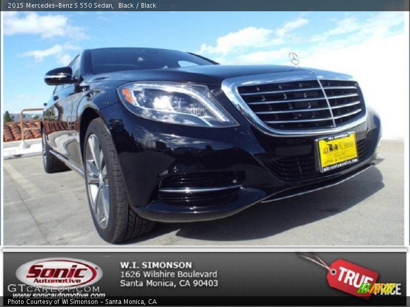 Black / Black 2015 Mercedes-Benz S 550 Sedan