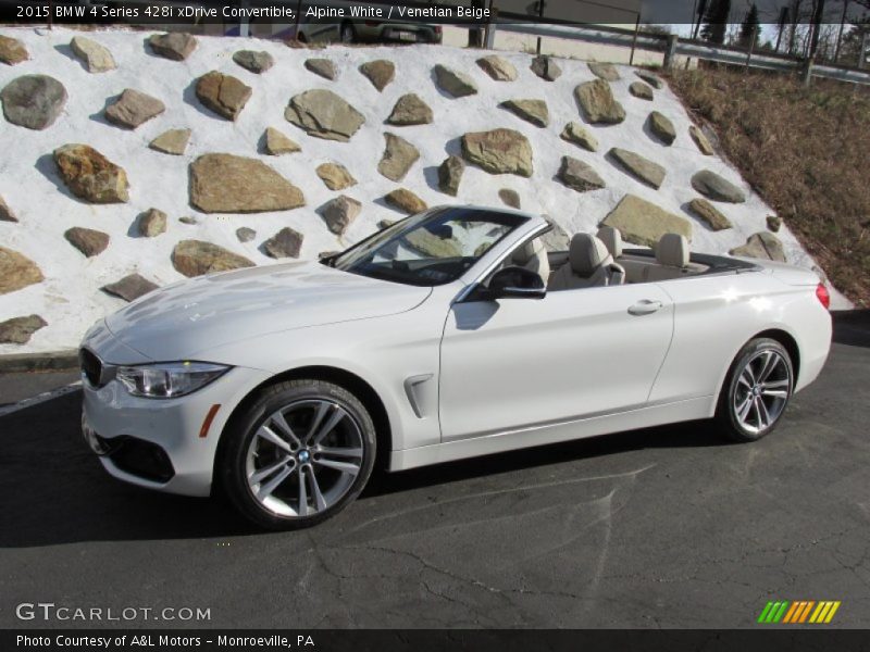 Alpine White / Venetian Beige 2015 BMW 4 Series 428i xDrive Convertible