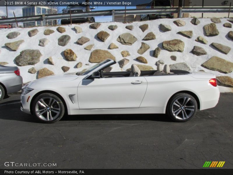 Alpine White / Venetian Beige 2015 BMW 4 Series 428i xDrive Convertible