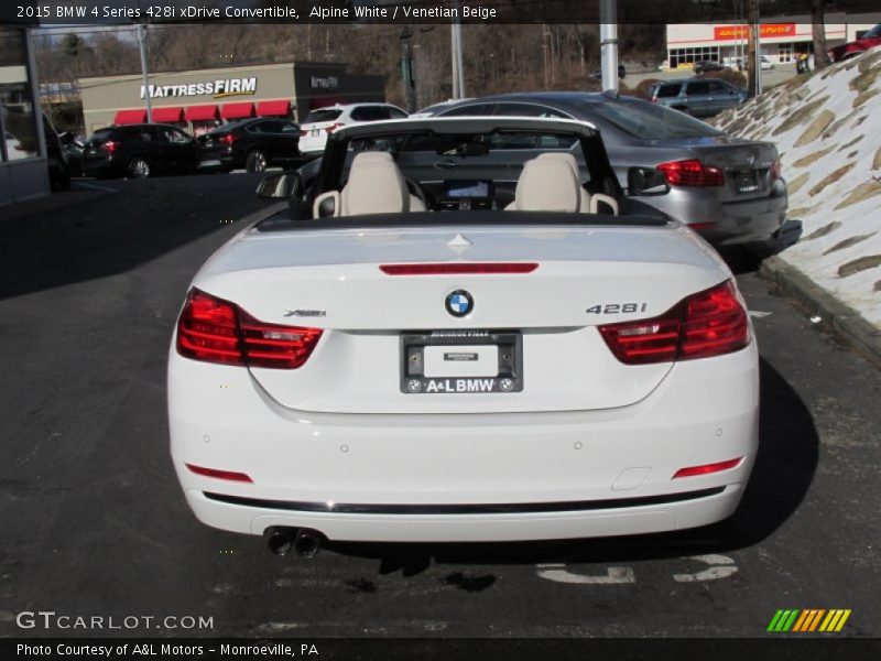 Alpine White / Venetian Beige 2015 BMW 4 Series 428i xDrive Convertible