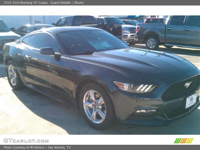 Guard Metallic / Ebony 2015 Ford Mustang V6 Coupe