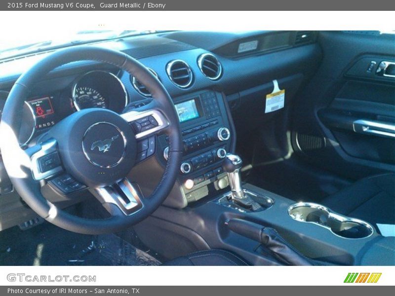 Guard Metallic / Ebony 2015 Ford Mustang V6 Coupe