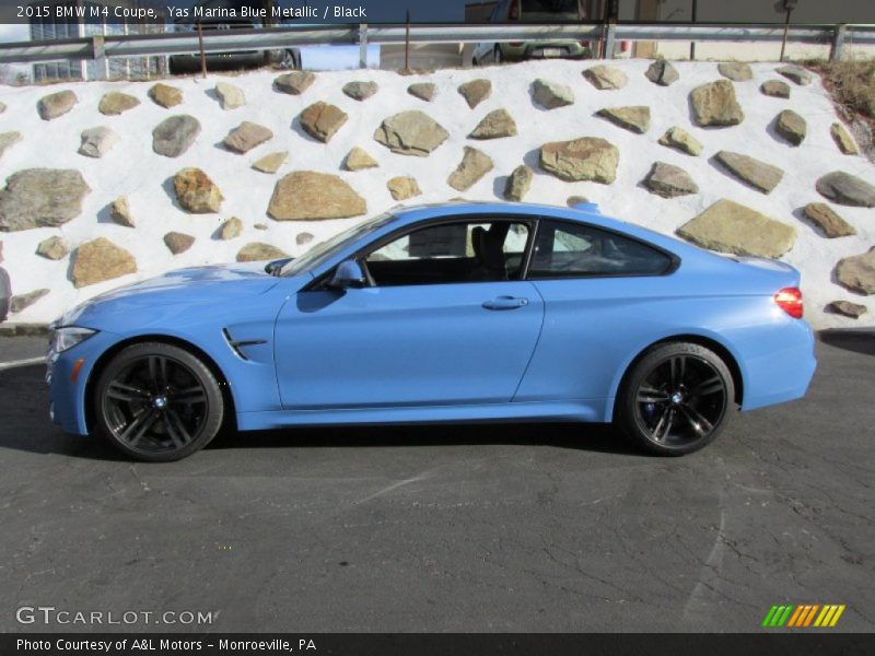 Yas Marina Blue Metallic / Black 2015 BMW M4 Coupe
