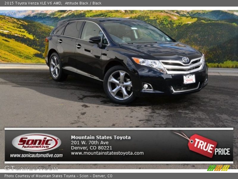 Attitude Black / Black 2015 Toyota Venza XLE V6 AWD