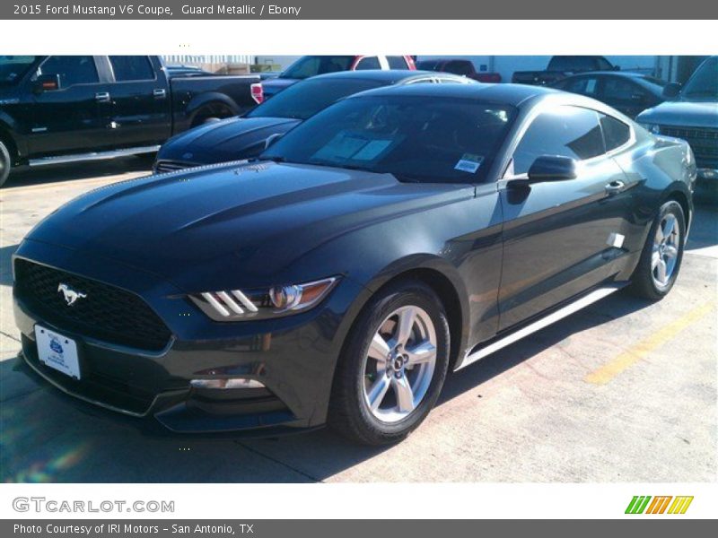 Guard Metallic / Ebony 2015 Ford Mustang V6 Coupe