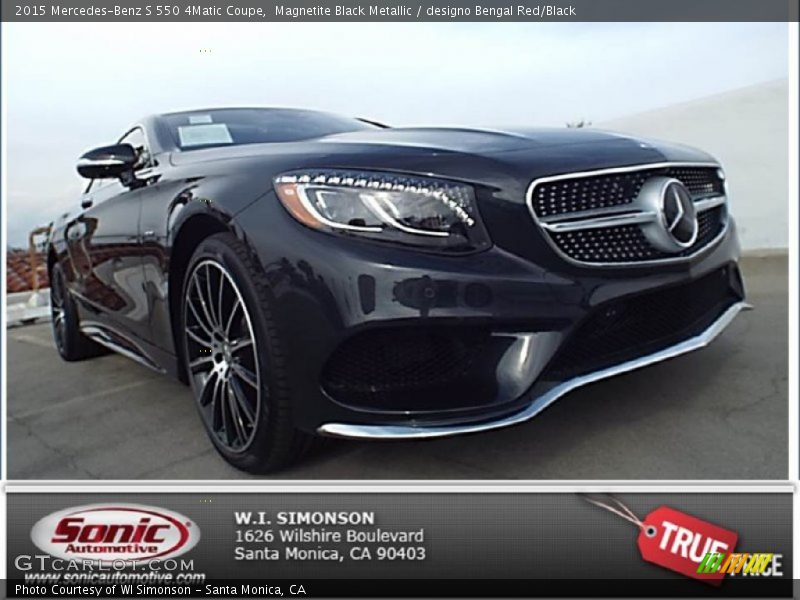 Magnetite Black Metallic / designo Bengal Red/Black 2015 Mercedes-Benz S 550 4Matic Coupe