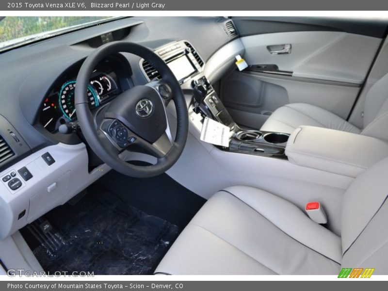 Blizzard Pearl / Light Gray 2015 Toyota Venza XLE V6