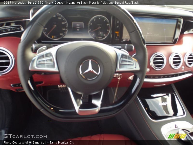 Magnetite Black Metallic / designo Bengal Red/Black 2015 Mercedes-Benz S 550 4Matic Coupe