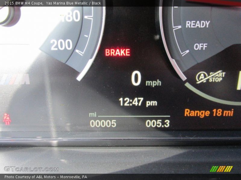 Yas Marina Blue Metallic / Black 2015 BMW M4 Coupe
