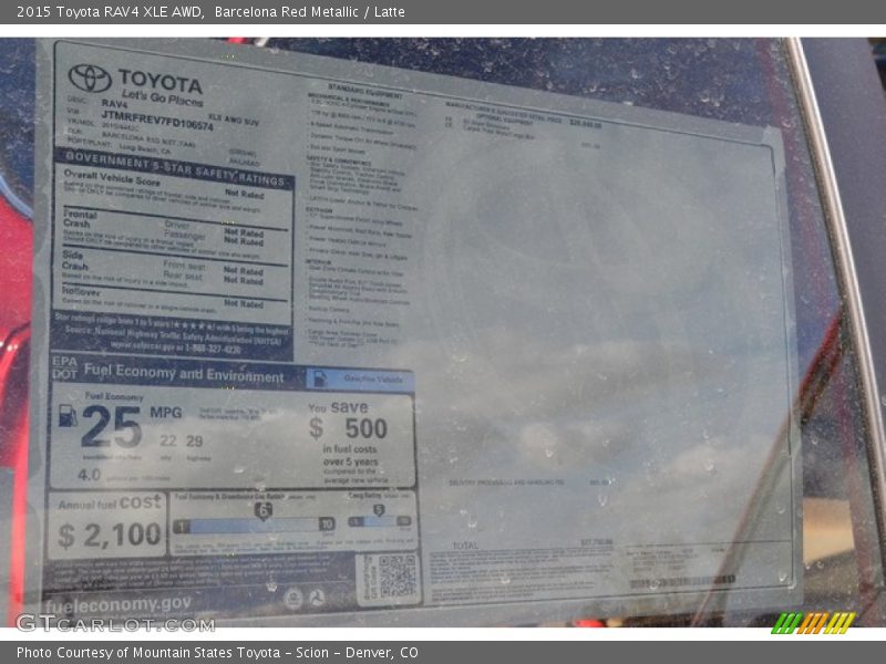 Barcelona Red Metallic / Latte 2015 Toyota RAV4 XLE AWD