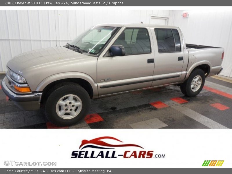 Sandalwood Metallic / Graphite 2002 Chevrolet S10 LS Crew Cab 4x4