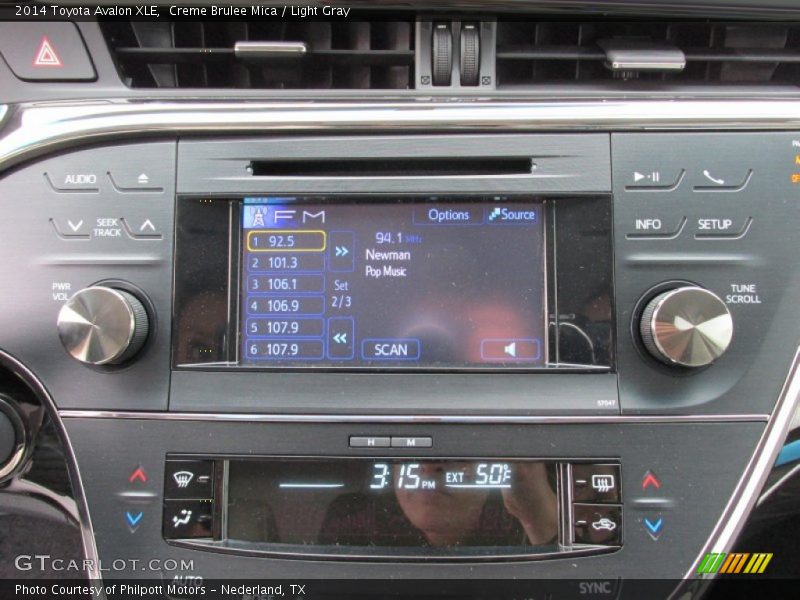 Creme Brulee Mica / Light Gray 2014 Toyota Avalon XLE