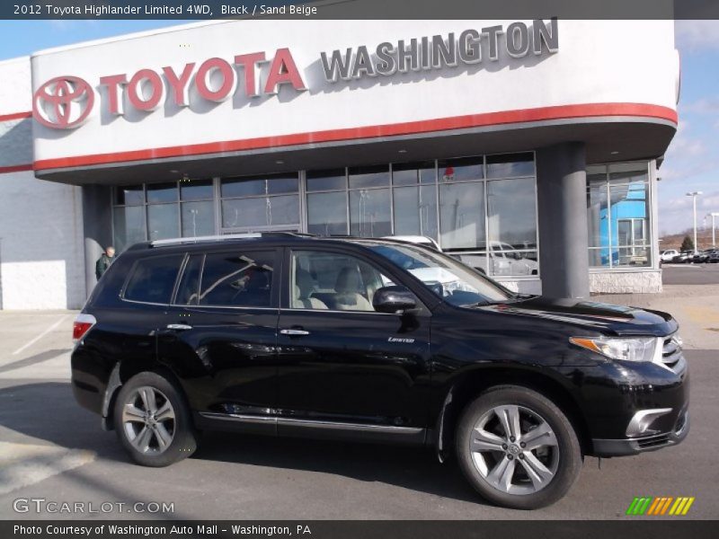 Black / Sand Beige 2012 Toyota Highlander Limited 4WD