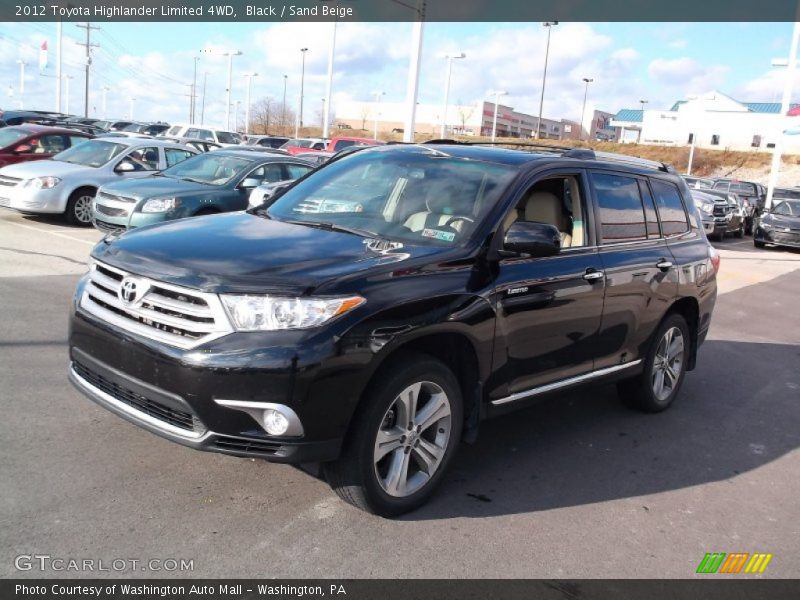 Black / Sand Beige 2012 Toyota Highlander Limited 4WD