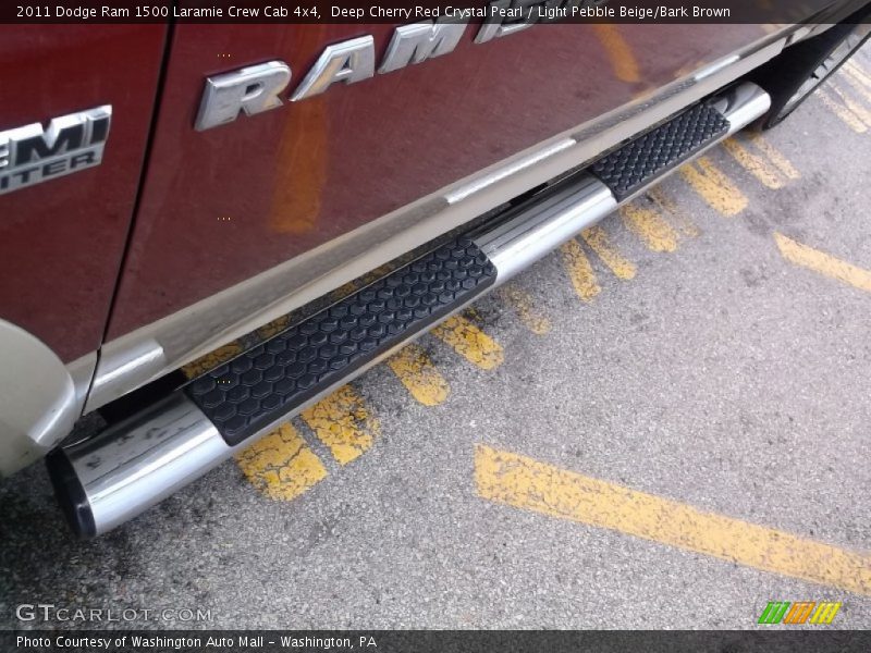 Deep Cherry Red Crystal Pearl / Light Pebble Beige/Bark Brown 2011 Dodge Ram 1500 Laramie Crew Cab 4x4